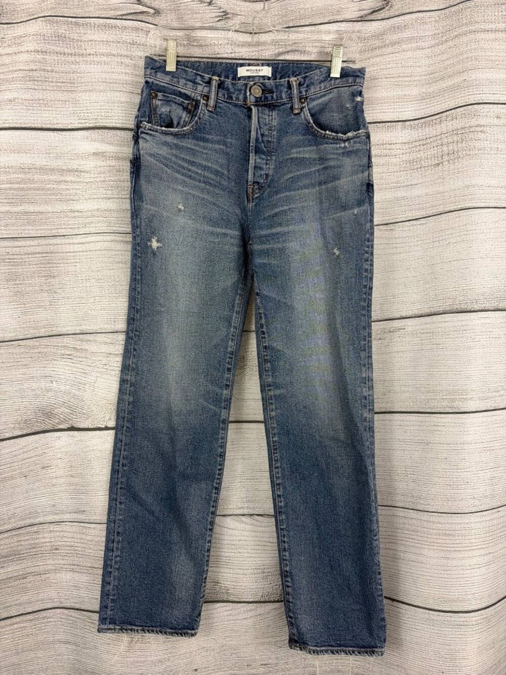 Moussy Vintage Howa Distressed Straight-Leg Jeans